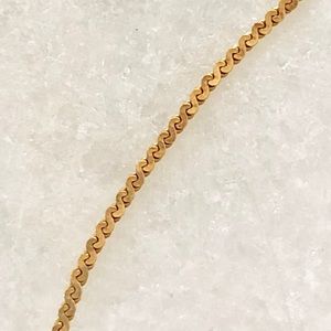 Vintage S Chain 14k Gold Italian Bracelet
